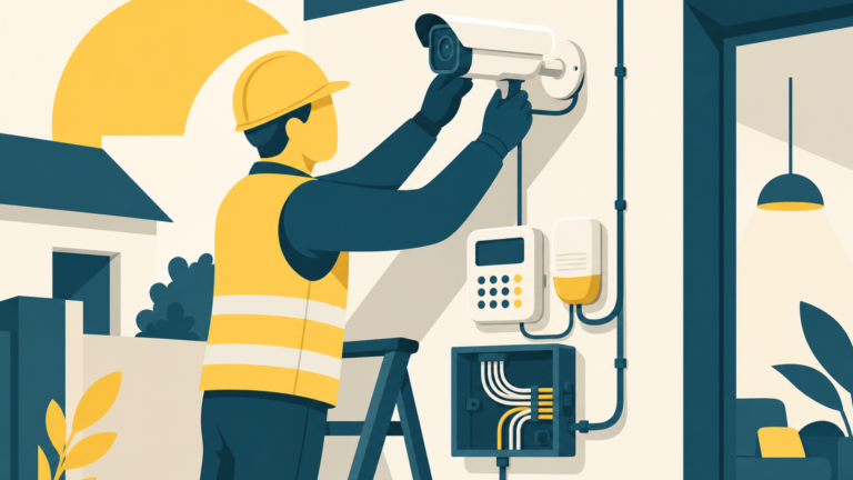 Technicien alarme vidéosurveillance, illustration One Tilt