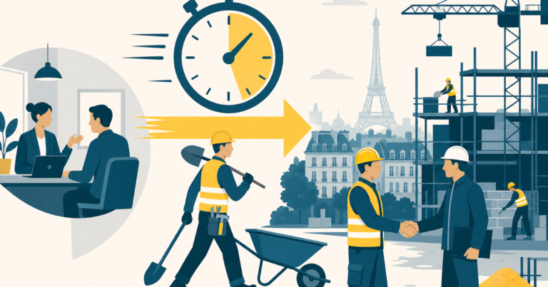 Cas client : intérim BTP à Paris, un manœuvre polyvalent sur le chantier en 48h